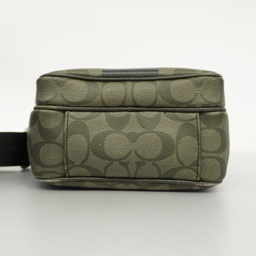 Auth Coach Signature Shoulder Bag F70589 Men,Women,Unisex PVC Shoulder Bag Bl... - Picture 3 of 11